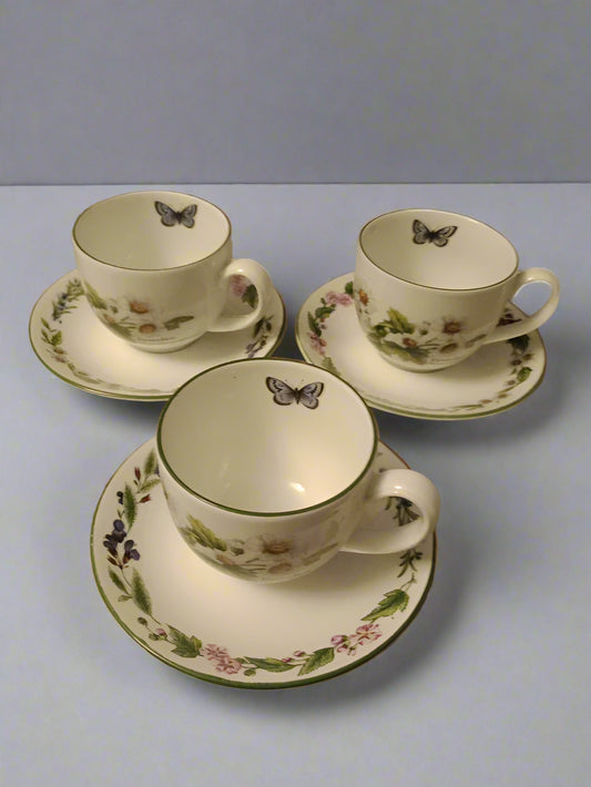 Royal Worcester Herbs Cups and Saucers