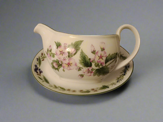 Royal Worcester Herbs, Gravy Boat Jug & Stand