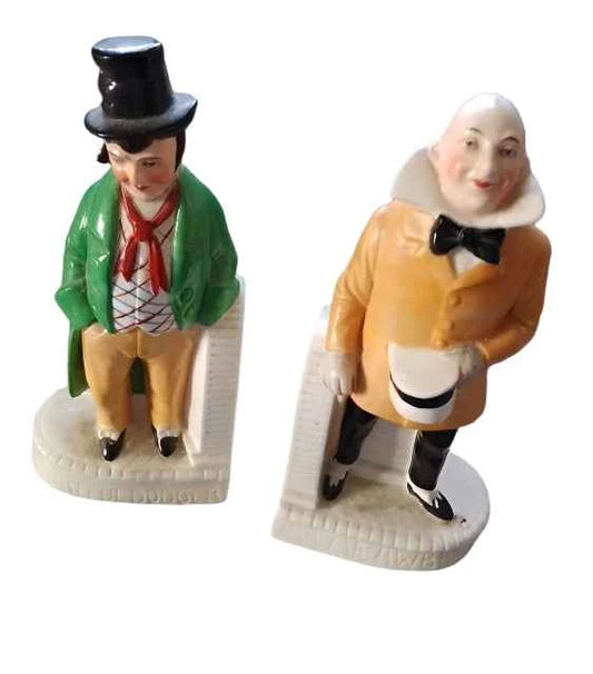 Vintage Artful Dodger And Mr Micawber Bookends Very Rare - Helsby Vintage