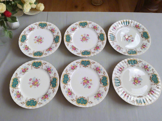 Royal Albert Berkeley - Set Of Six Salad / Dessert Plates 8 1/8" - Helsby Vintage