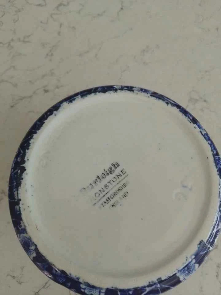 Burleigh Blue Calico Vintage Ceramic Creamer Jug - Helsby Vintage