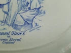 The First Sermon Ashore crown ducal plate featuring detailed blue illustration on white ceramic