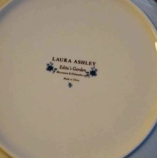 NEW Laura Ashley Edita's Garden Set of 4 Pasta Bowls 9" - Helsby Vintage