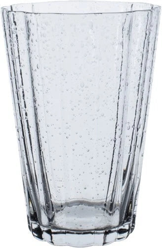 Set Of 4 Laura Ashley Mouthblown Tumblers Fluted Glasses 13cm Tall NEW in BOX - Helsby Vintage
