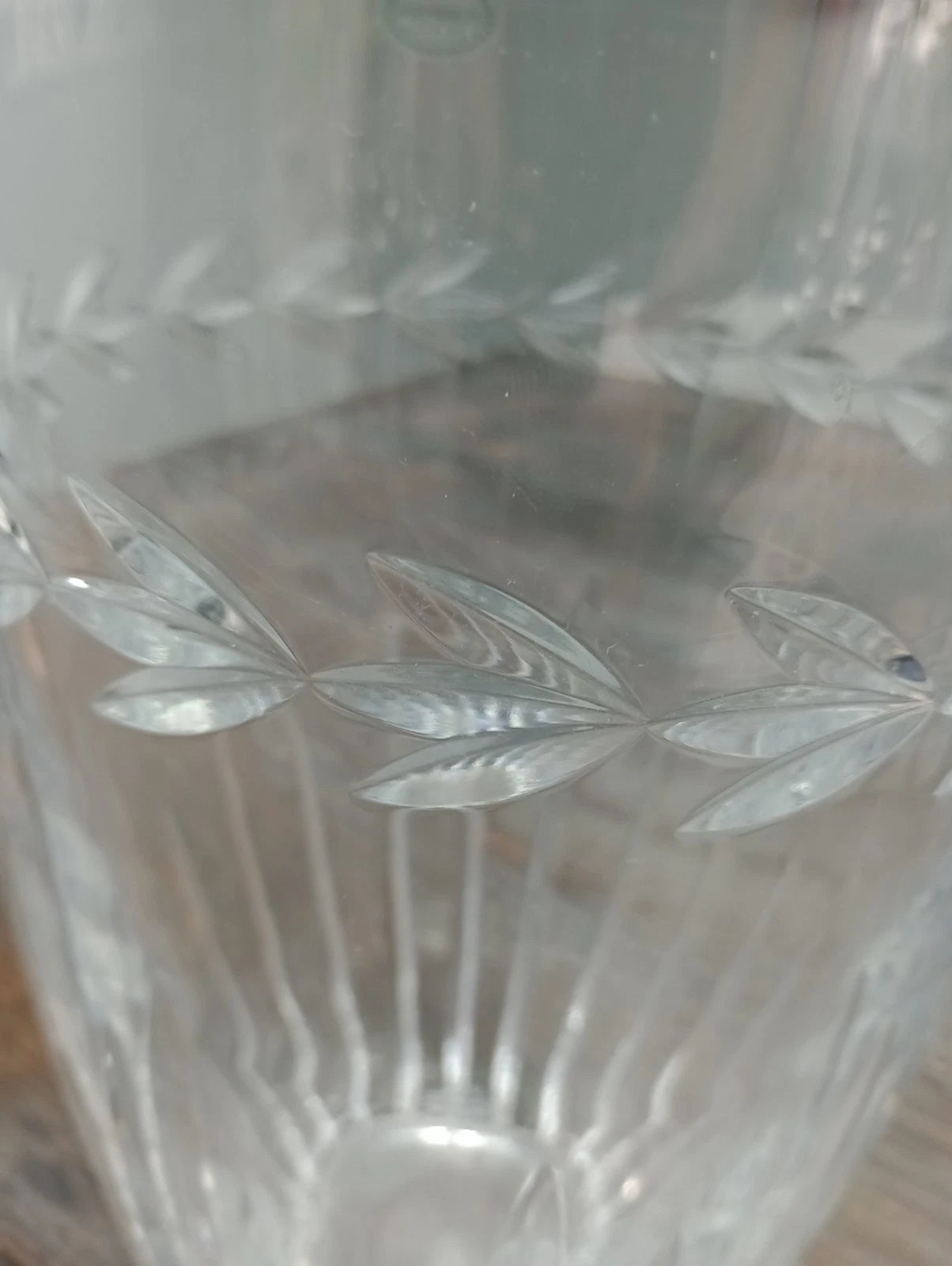 Portmeirion Botanic Garden Large Clear Glass Vase 12" 30cm Tall By 7" Rare - Helsby Vintage