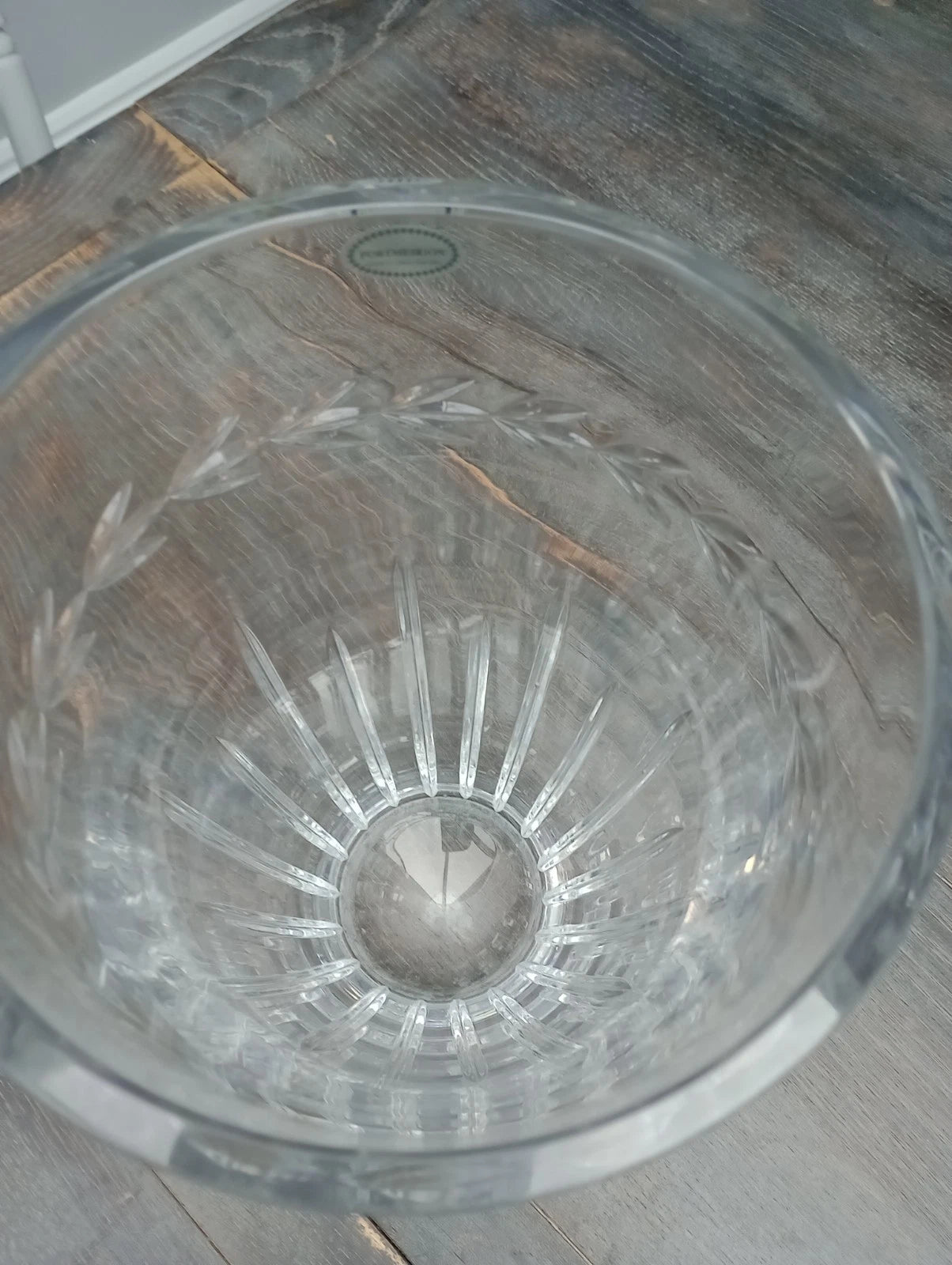 Portmeirion Botanic Garden Large Clear Glass Vase 12" 30cm Tall By 7" Rare - Helsby Vintage