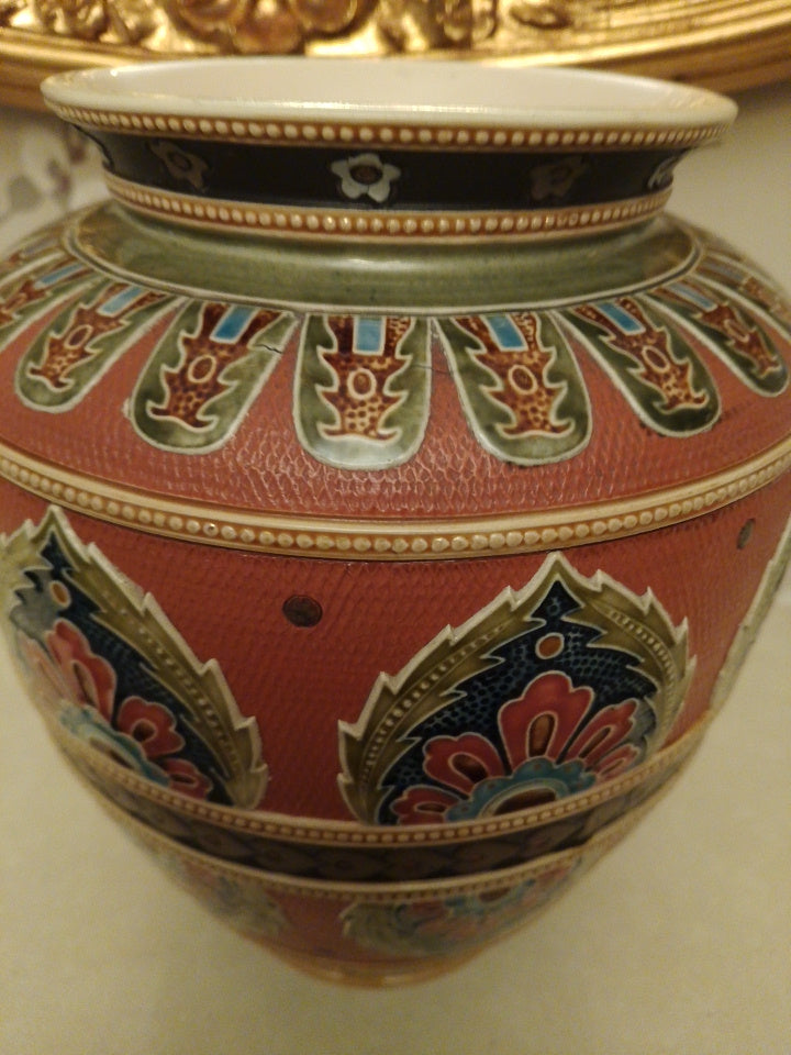 Mettlach Stoneware Vase 1596 Very Rare Excellent Condition 20cm Tall Late 19thC - Helsby Vintage