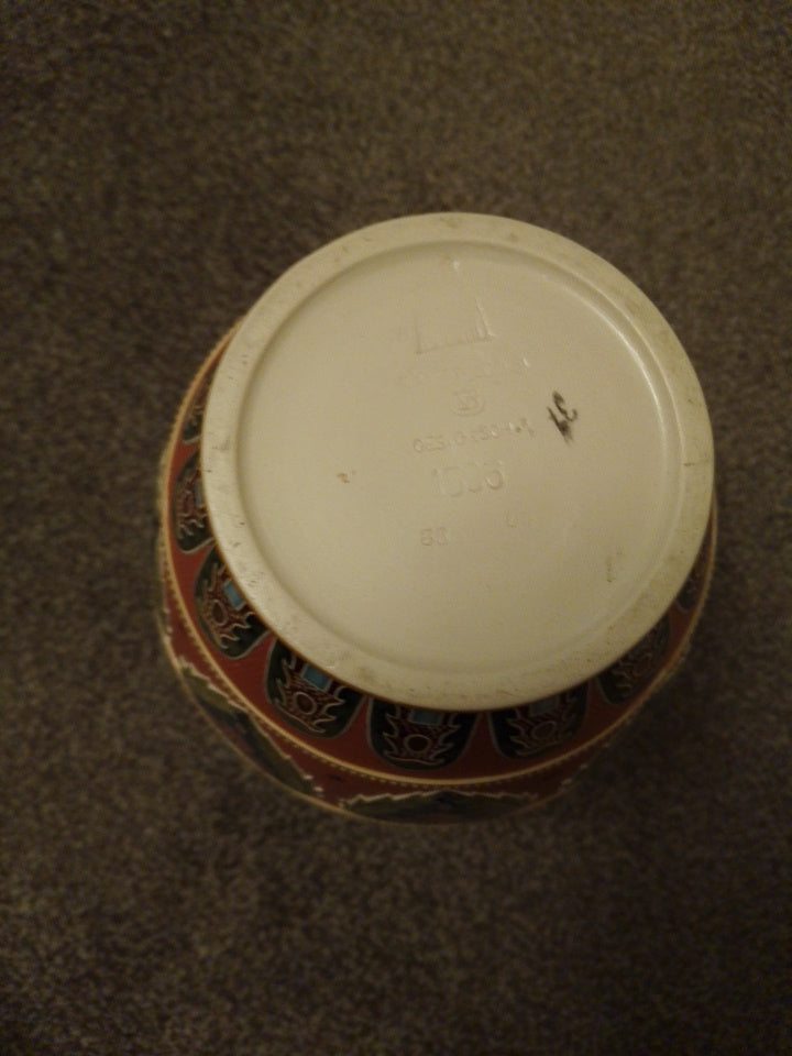 Mettlach Stoneware Vase 1596 Very Rare Excellent Condition 20cm Tall Late 19thC - Helsby Vintage