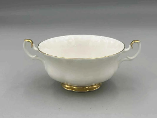 Royal Albert Val D'Or Set Of 6 Twin Handled Soup Cups - Helsby Vintage