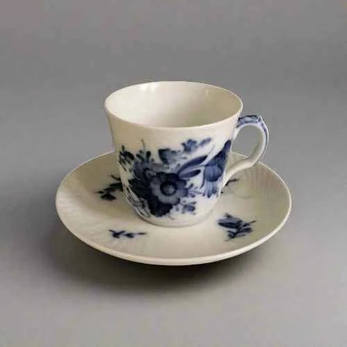 Royal Copenhagen Demitasse Cup And Saucer Blue Flower 10 1546 - Helsby Vintage