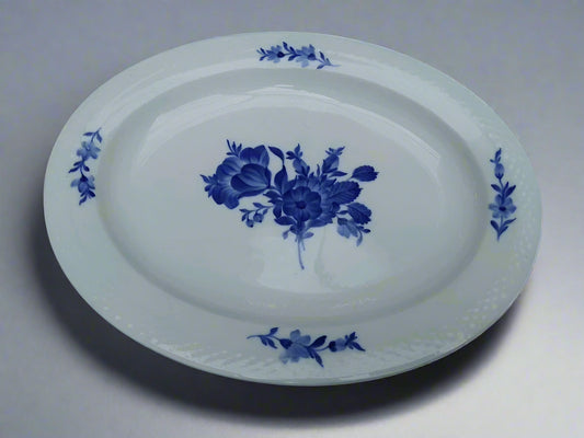 Royal Copenhagen Blue Flower Braided Oval Platter Dish No 8017 15" - Helsby Vintage