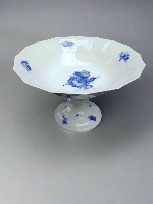 Royal Copenhagen Blue Flowers 8531 Tall Footed Centerpiece Compote 9 3/8 Inch - Helsby Vintage