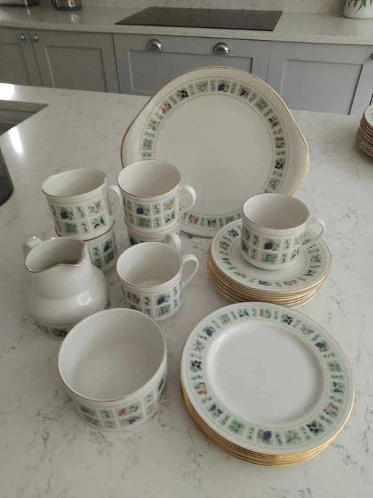 Royal Doulton Tapestry Tea Set For Six - Helsby Vintage