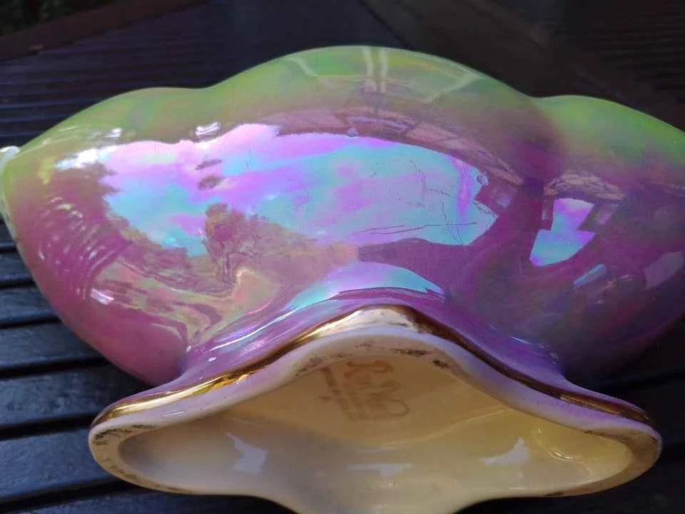 Vintage Royal Winton Grimwades Lustre Pink Yellow Mantle Vase - Helsby Vintage