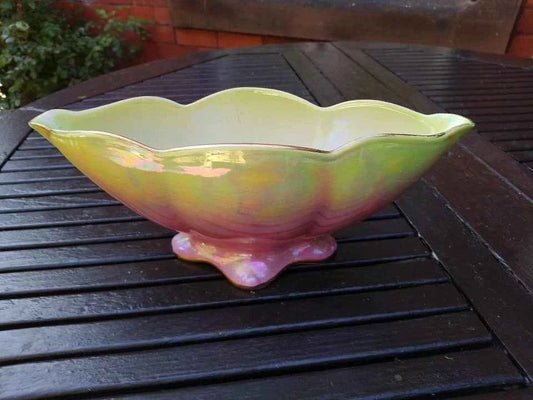 Vintage Royal Winton Grimwades Lustre Pink Yellow Mantle Vase - Helsby Vintage