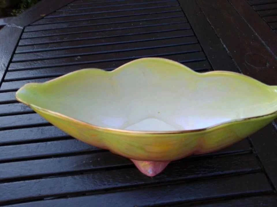 Vintage Royal Winton Grimwades Lustre Pink Yellow Mantle Vase - Helsby Vintage