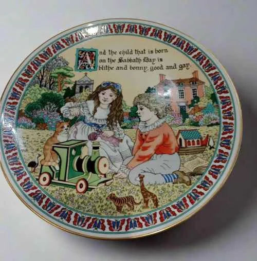Royal Worcester Sunday's Sabbath Childs Birthday Plate Sue Scullard - Helsby Vintage