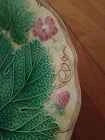 19th Century Green Majolica VINE Leaf Design Dessert Plate by Wedgwood. Antique