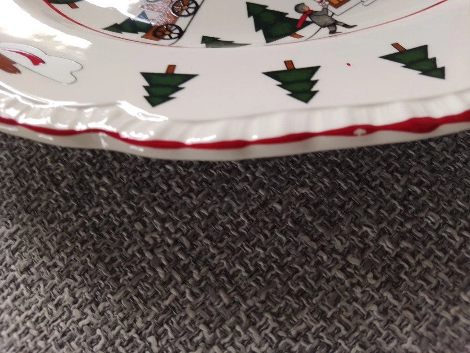 Masons Ironstone 1983 Christmas Village Platter Marsten Mandrajji Rare Vintage
