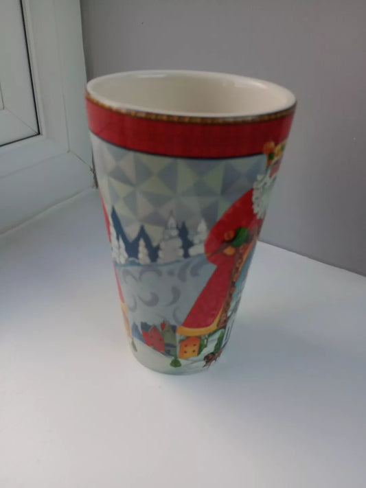 JIM SHORE Enesco Holiday Traditions Santa Large TALL MUG Christmas Rare