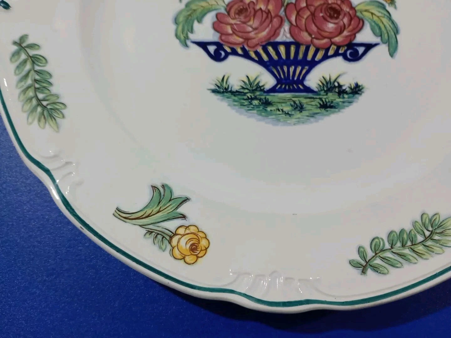 Boch Louvier Cake Plate Made In Belgium RARE