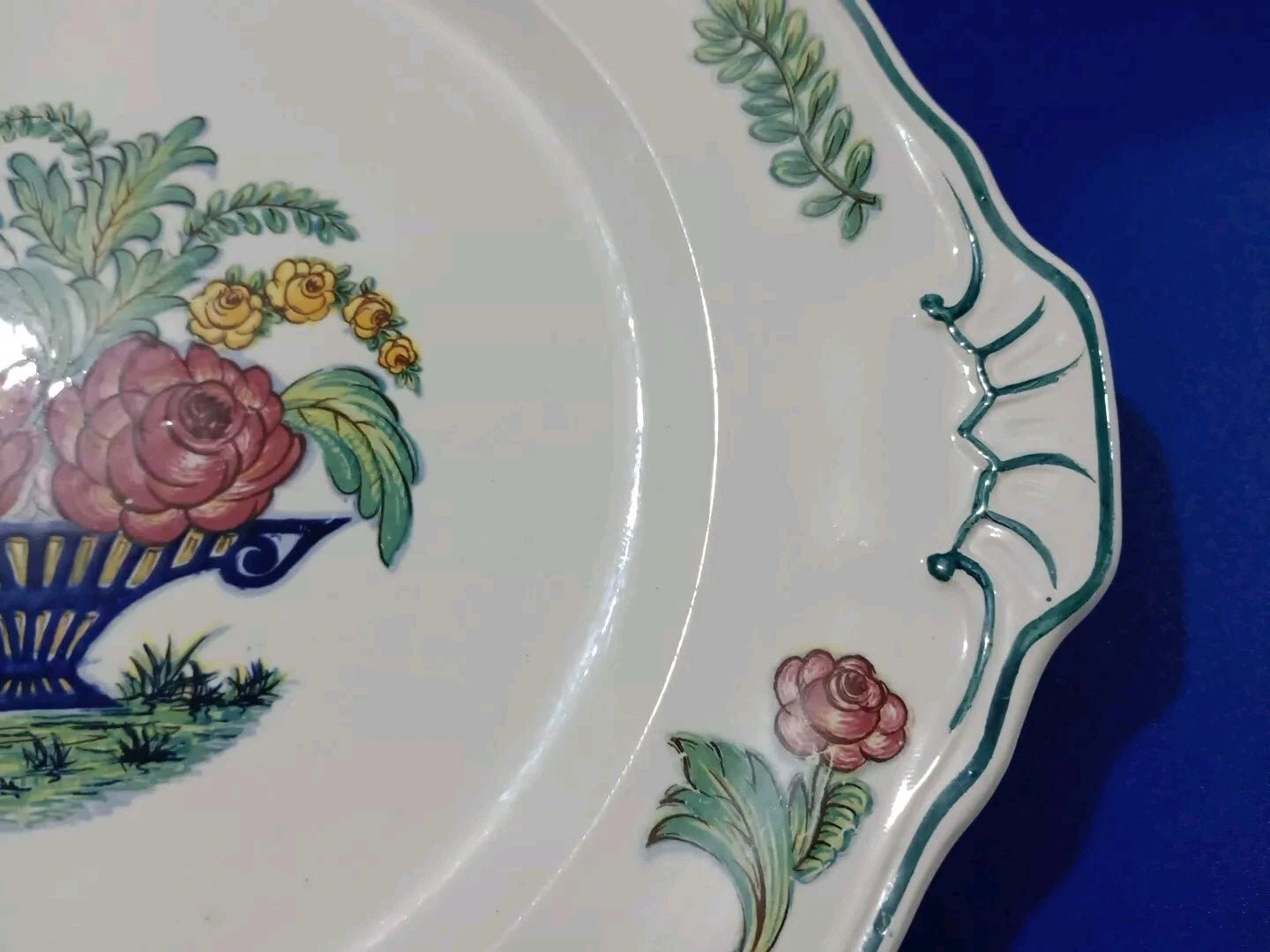 Boch Louvier Cake Plate Made In Belgium RARE