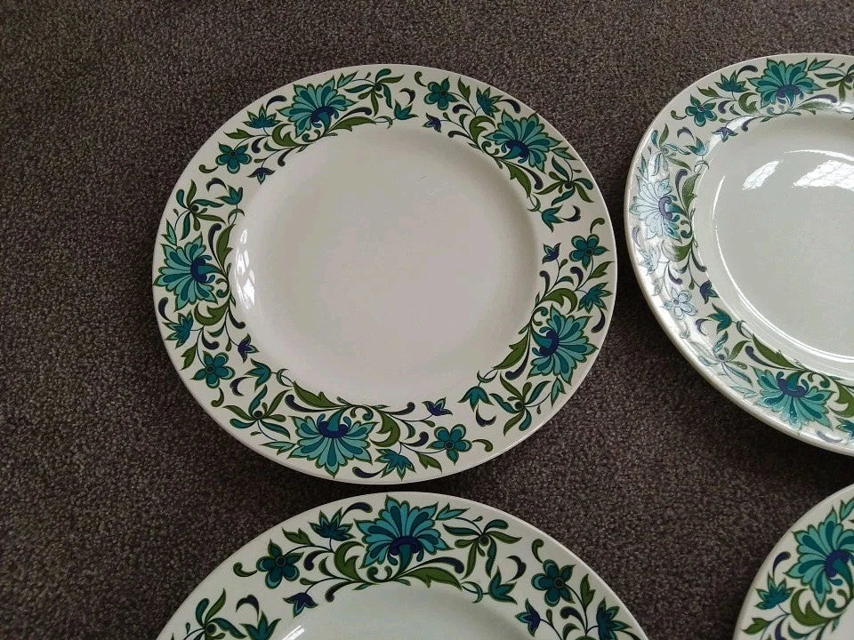 Midwinter Spanish Garden Marquis Of Queensberry Retro Dinner Plates X 4