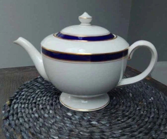 Royal Worcester Howard Cobalt Blue Teapot Excellent Unused Condition