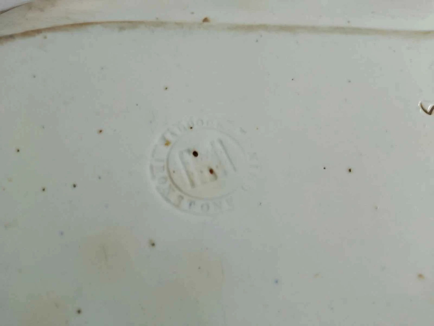 John Maddock Flow Blue Hindustan Ironstone Platter England Made Pre 1855 16"