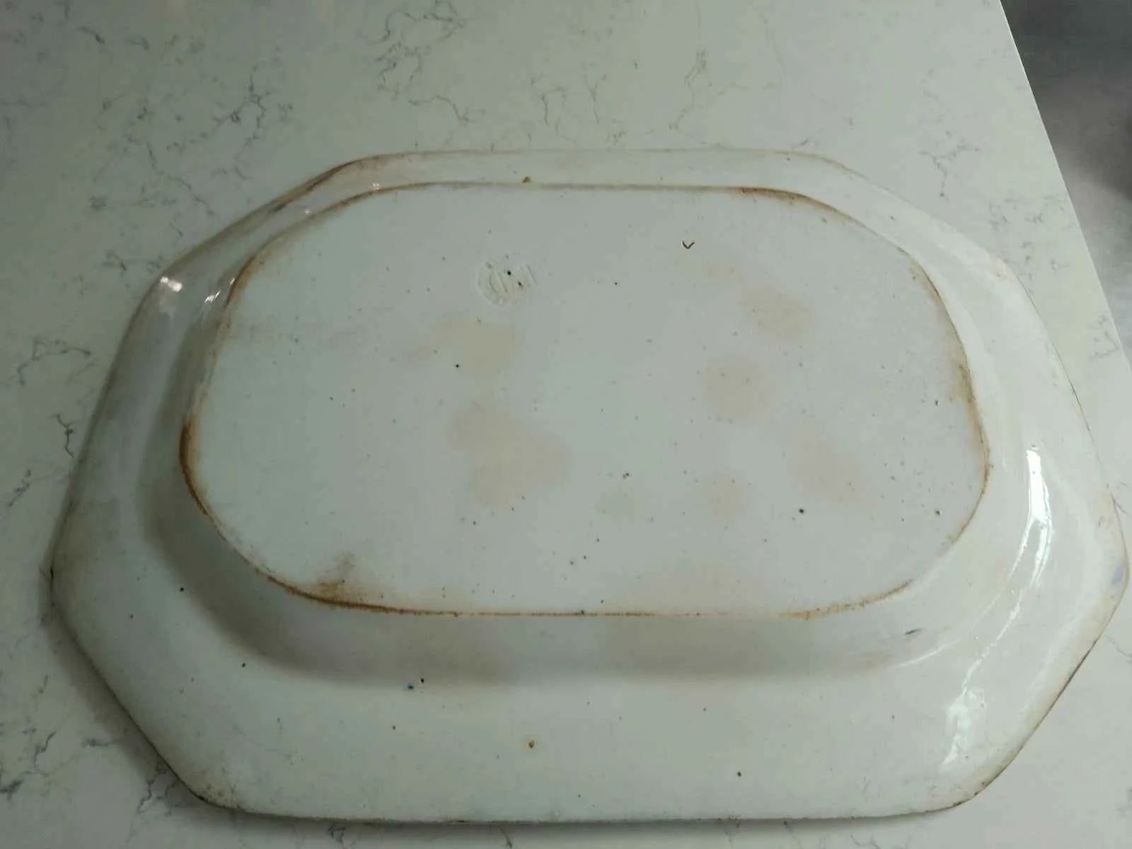 John Maddock Flow Blue Hindustan Ironstone Platter England Made Pre 1855 16"