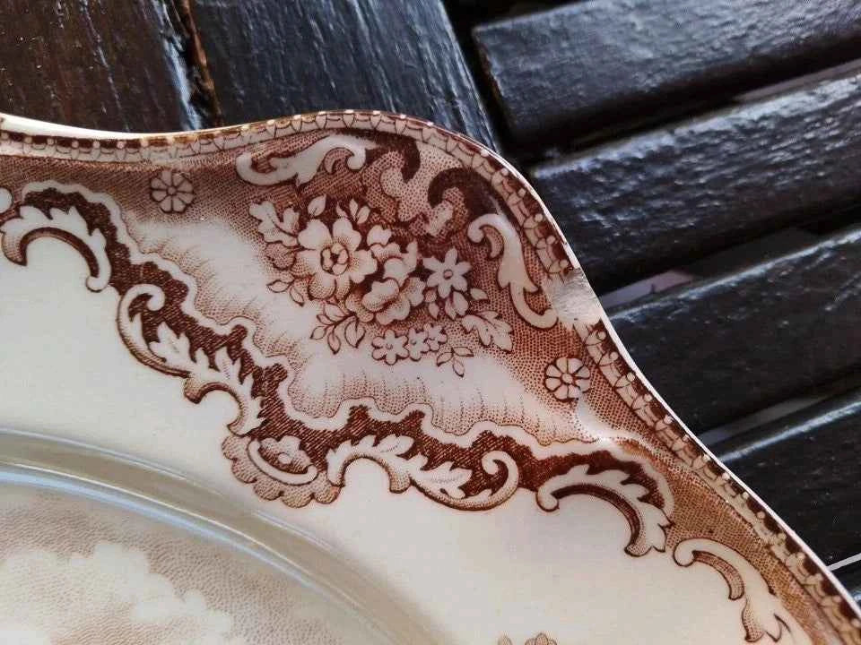 JOHNSON BROS Brothers OLD BRITAIN Castles  Oval Serving Plate 12" Cambridge 1792