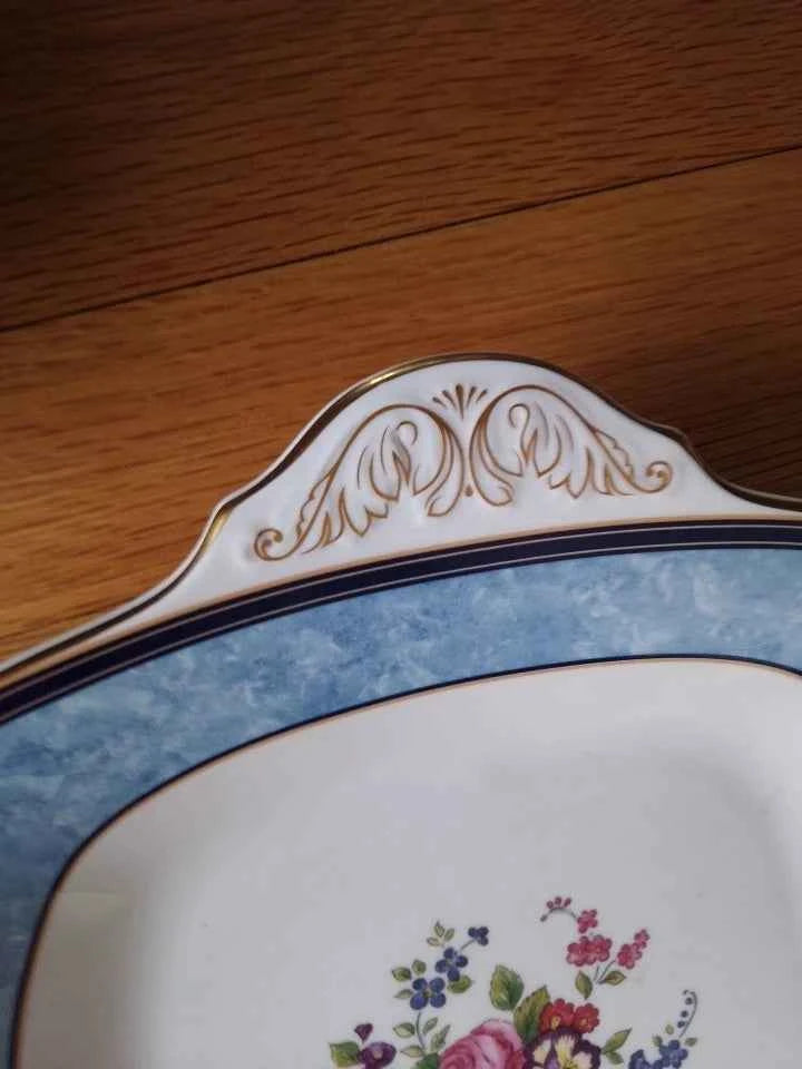 Royal Doulton Centennial Rose 2 Handle Cake Plate 12" Excellent Condition