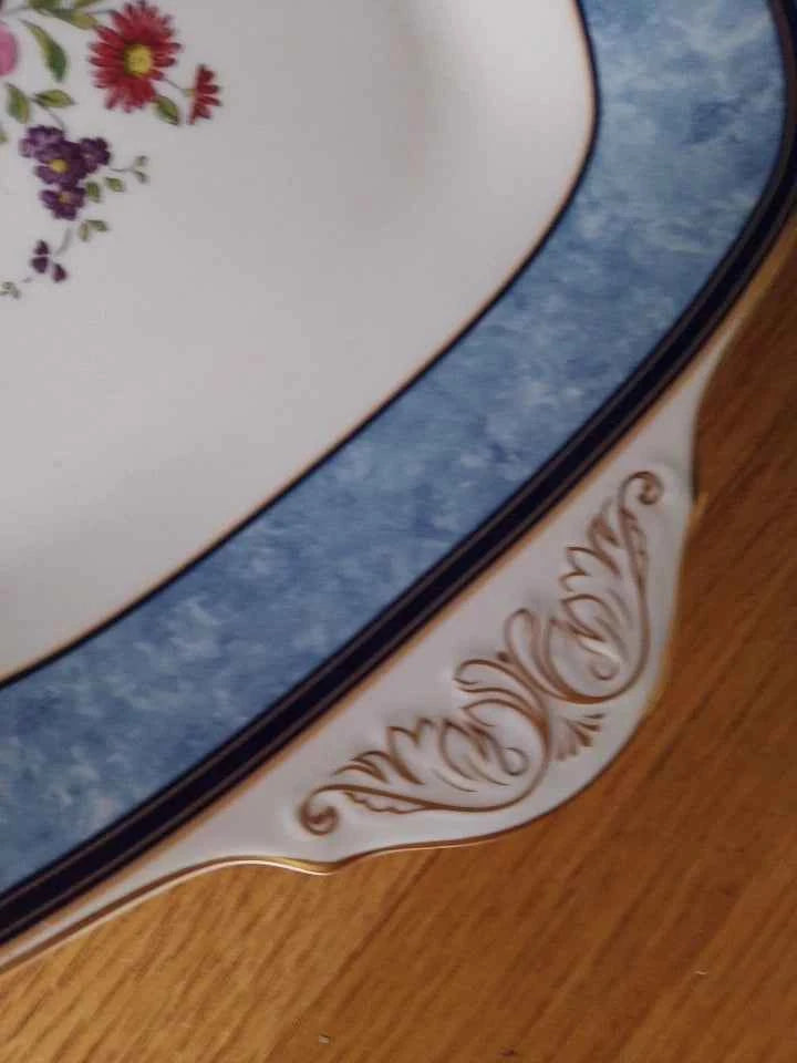 Royal Doulton Centennial Rose 2 Handle Cake Plate 12" Excellent Condition