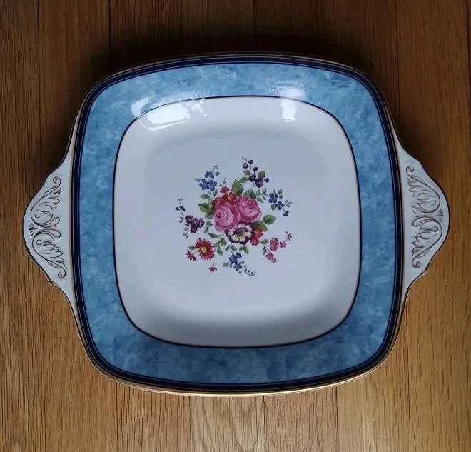 Royal Doulton Centennial Rose 2 Handle Cake Plate 12" Excellent Condition
