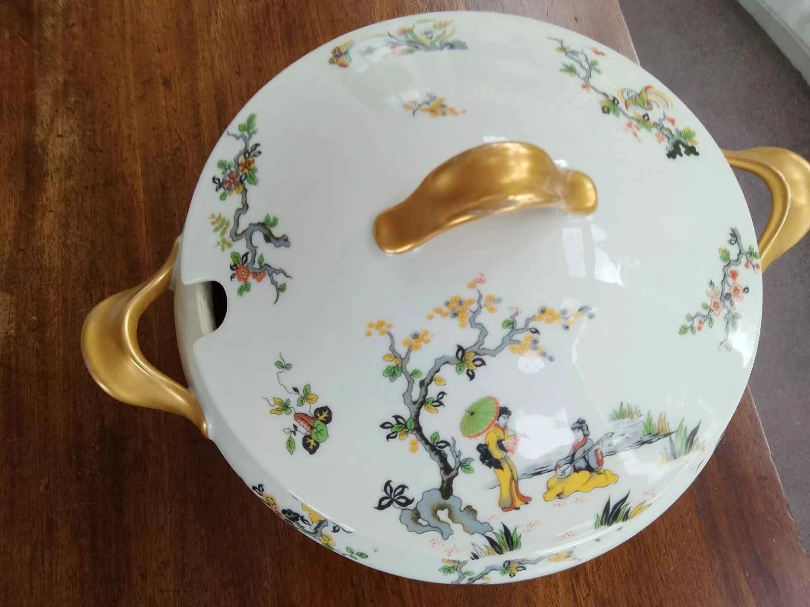 Frank Haviland Limoges Large Soup Tureen Geisha Chinese Oriental Beautiful