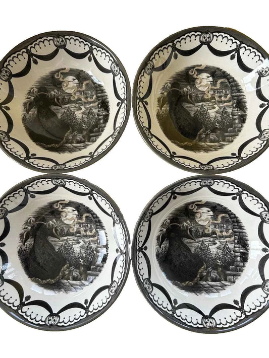 4 x NEW Royal Stafford Guardian Cereal Bowls Gothic Halloween