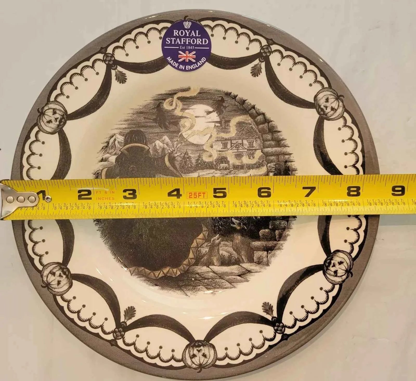 4 x NEW Royal Stafford Halloween Salad Side Plates Guardian Sorcerer