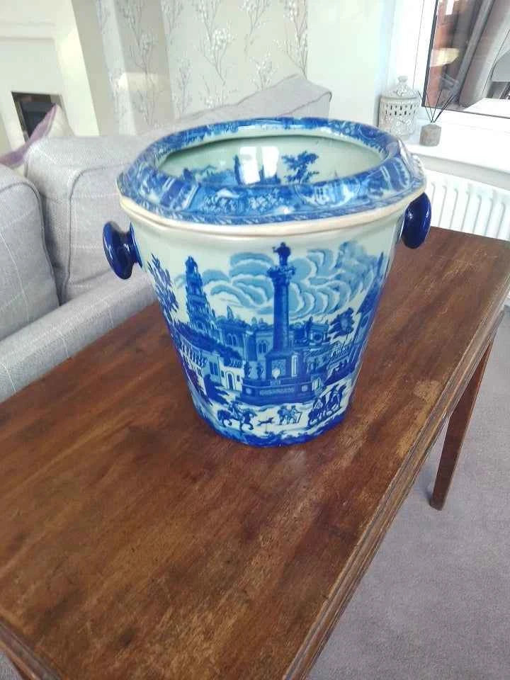 Victoria Ware Vintage Flow Blue & White Ironstone Fruit Chiller
