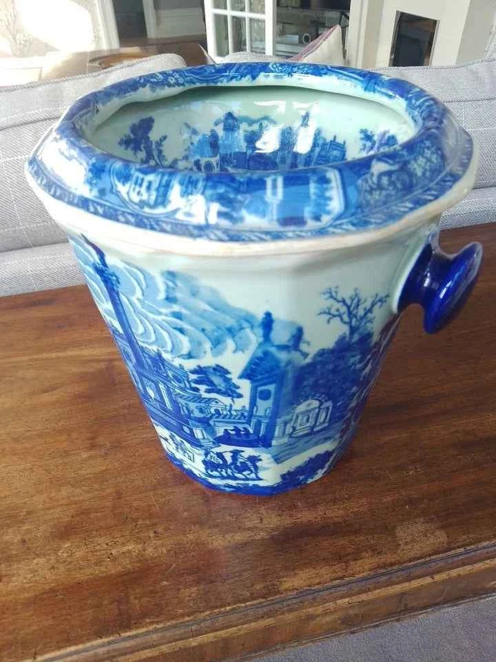 Victoria Ware Vintage Flow Blue & White Ironstone Fruit Chiller