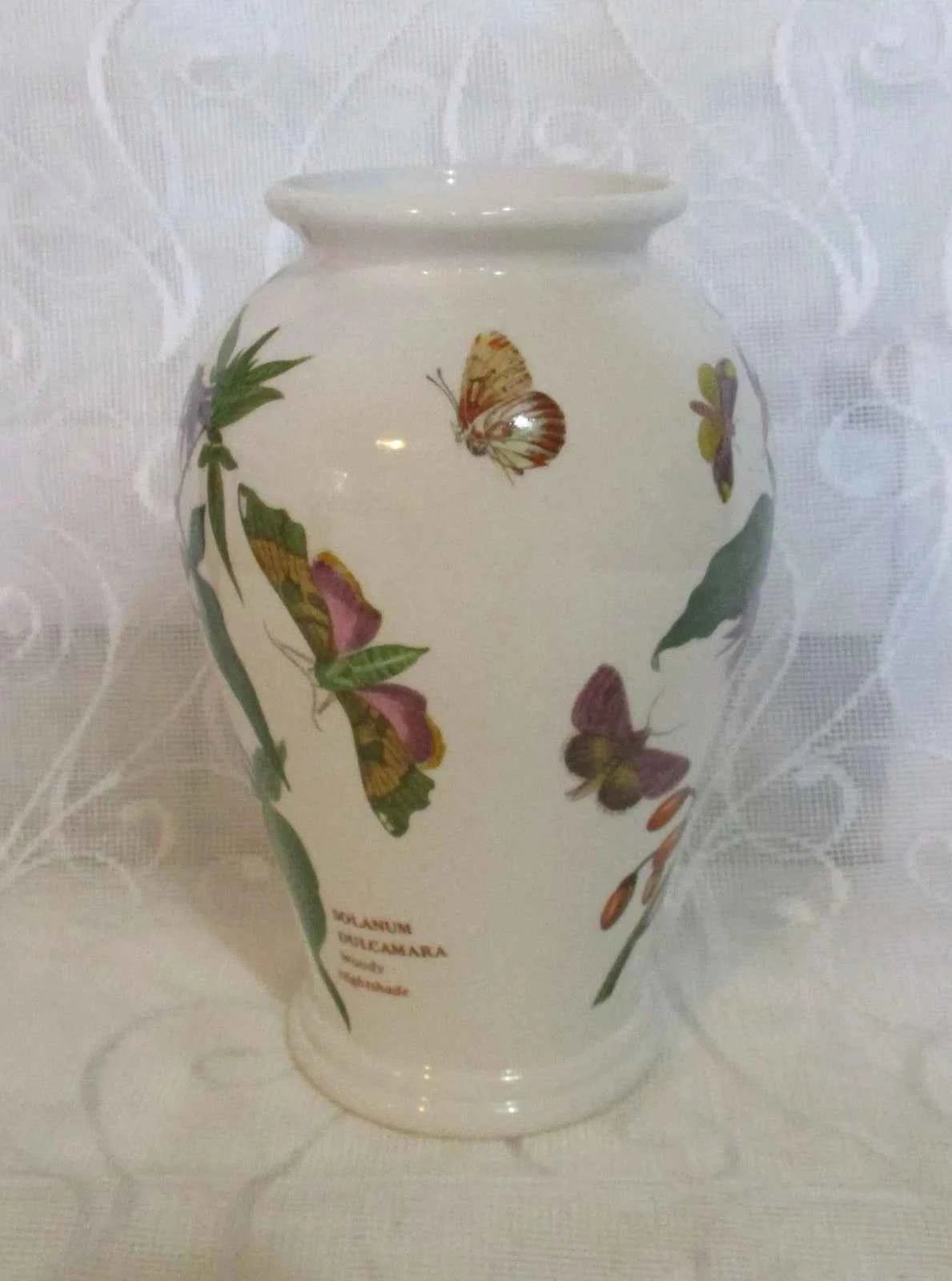 Portmeirion The Botanic Garden Vase Woody Nightshade 1972 16.5cm 7" Tall VGC