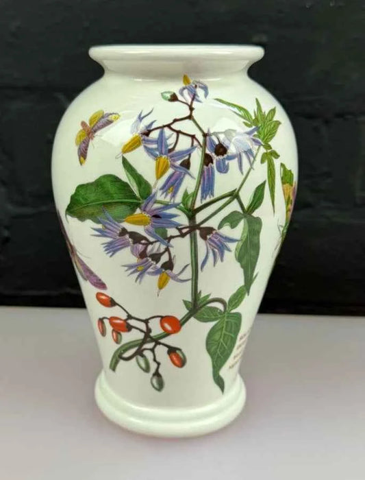 Portmeirion The Botanic Garden Vase Woody Nightshade 1972 16.5cm 7" Tall VGC