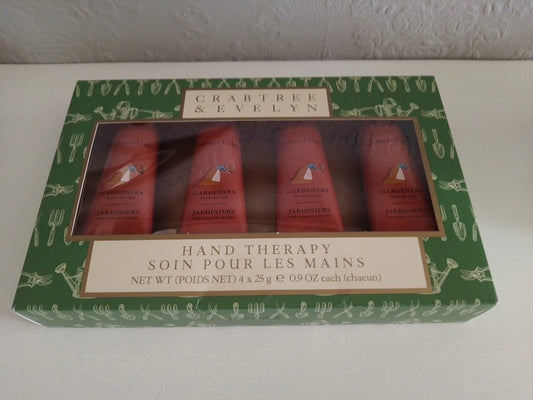 NEW Crabtree & Evelyn Gardeners Hand Therapy Gift Set 4x 25g Ideal Gift