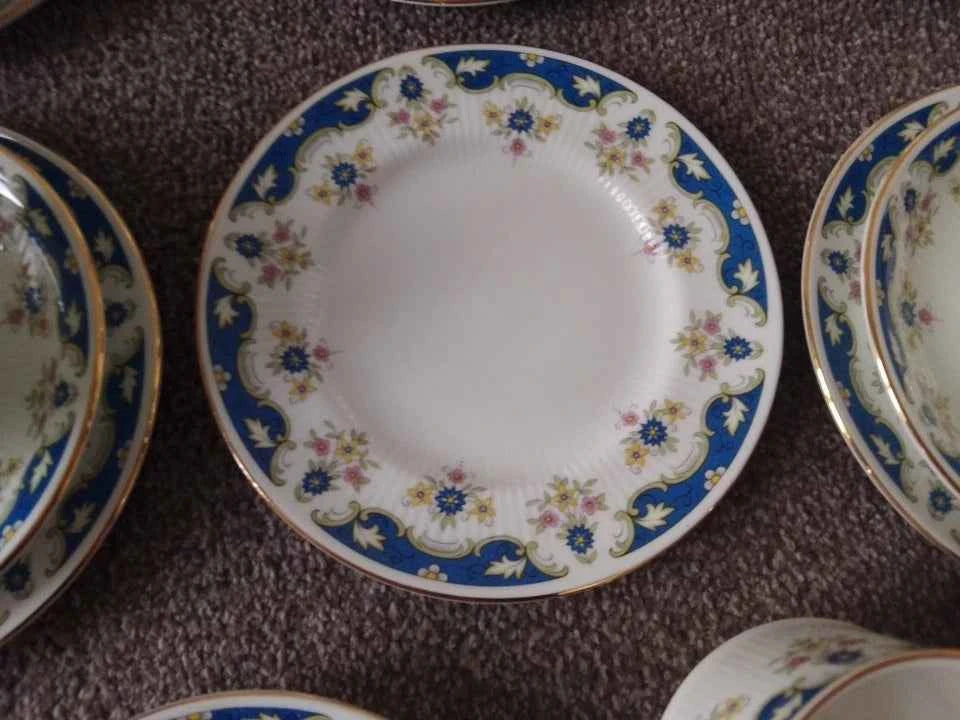 Paragon Coniston Tea Set 6 Trios, Milk Jug , Sugar Bowl , Cake Plate