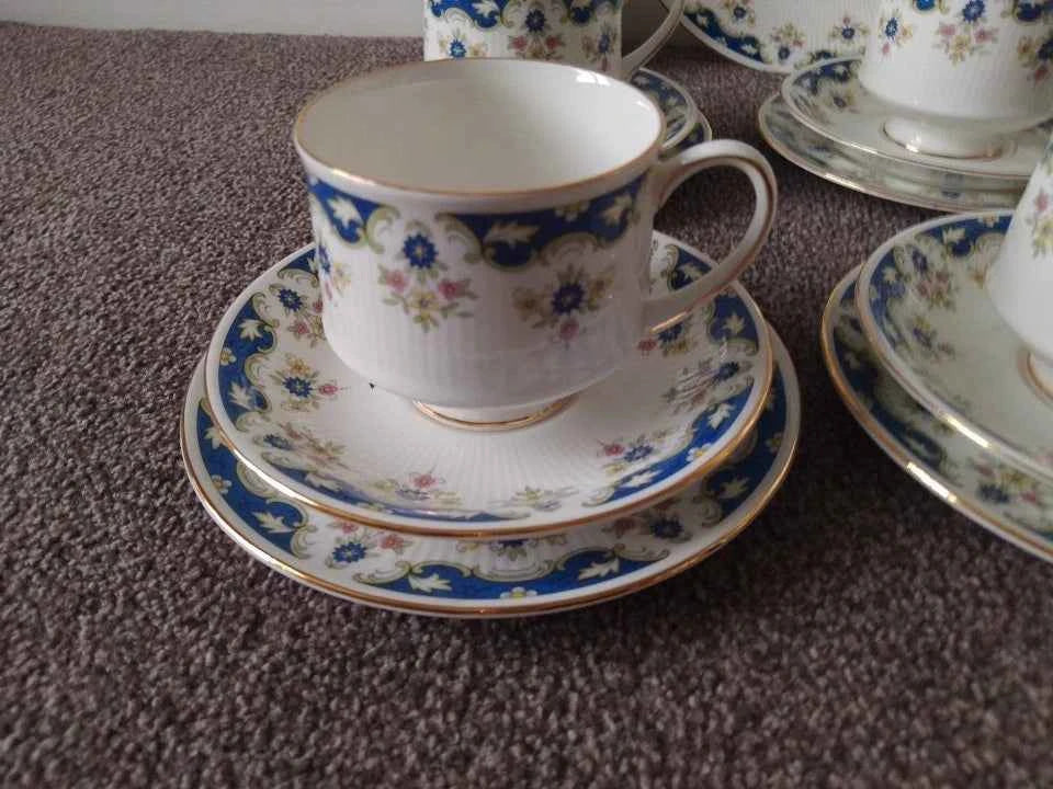 Paragon Coniston Tea Set 6 Trios, Milk Jug , Sugar Bowl , Cake Plate