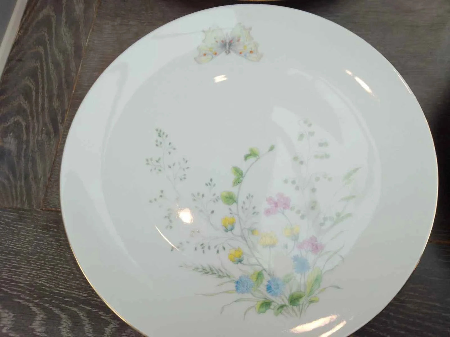 6 x Seltmann Weiden Liane Floral & Butterfly Bavaria 24cm Dinner Plates Germany