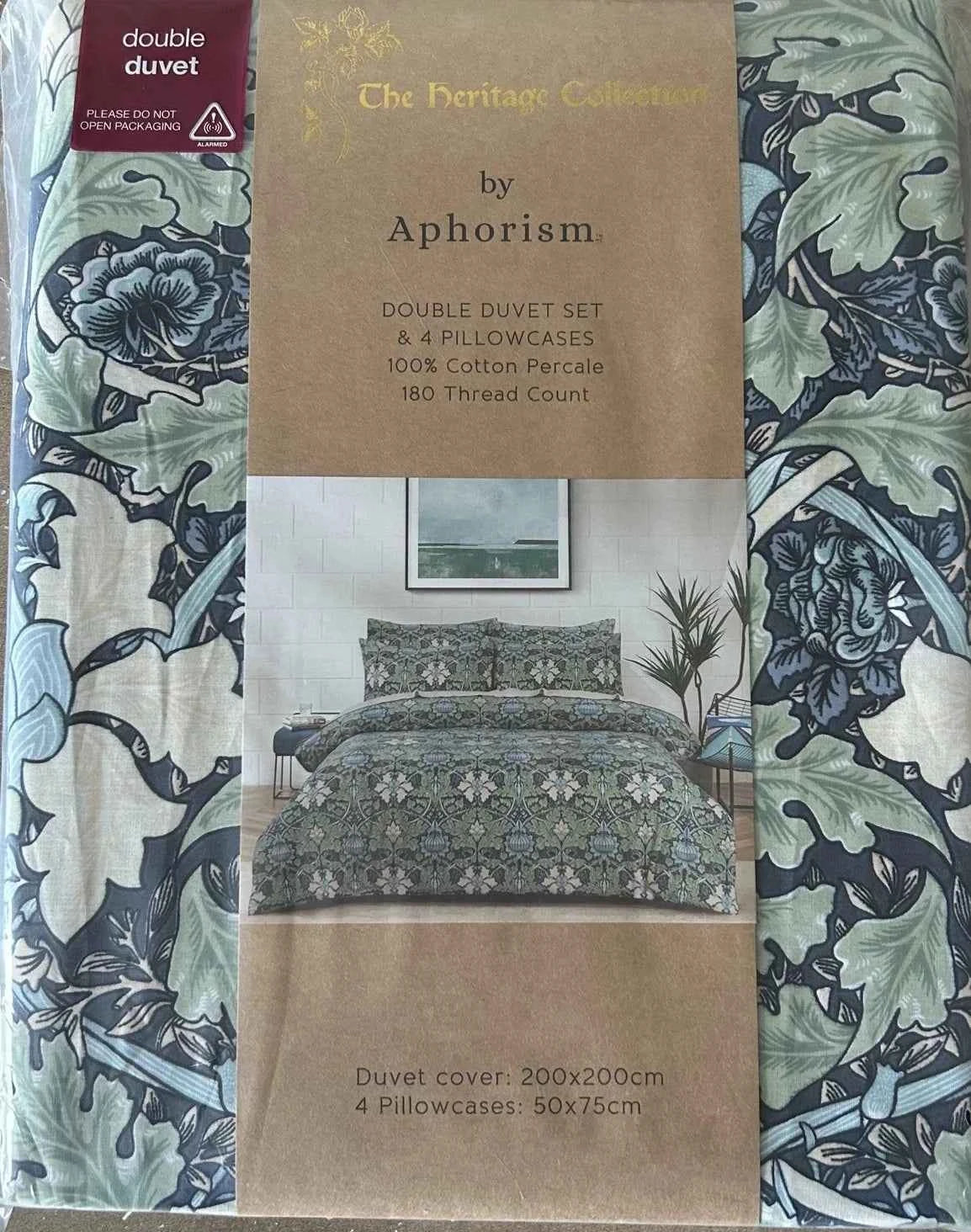 NEW Heritage Collection Morris Aphorism Graceful Vinework Double Duvet Cover Set