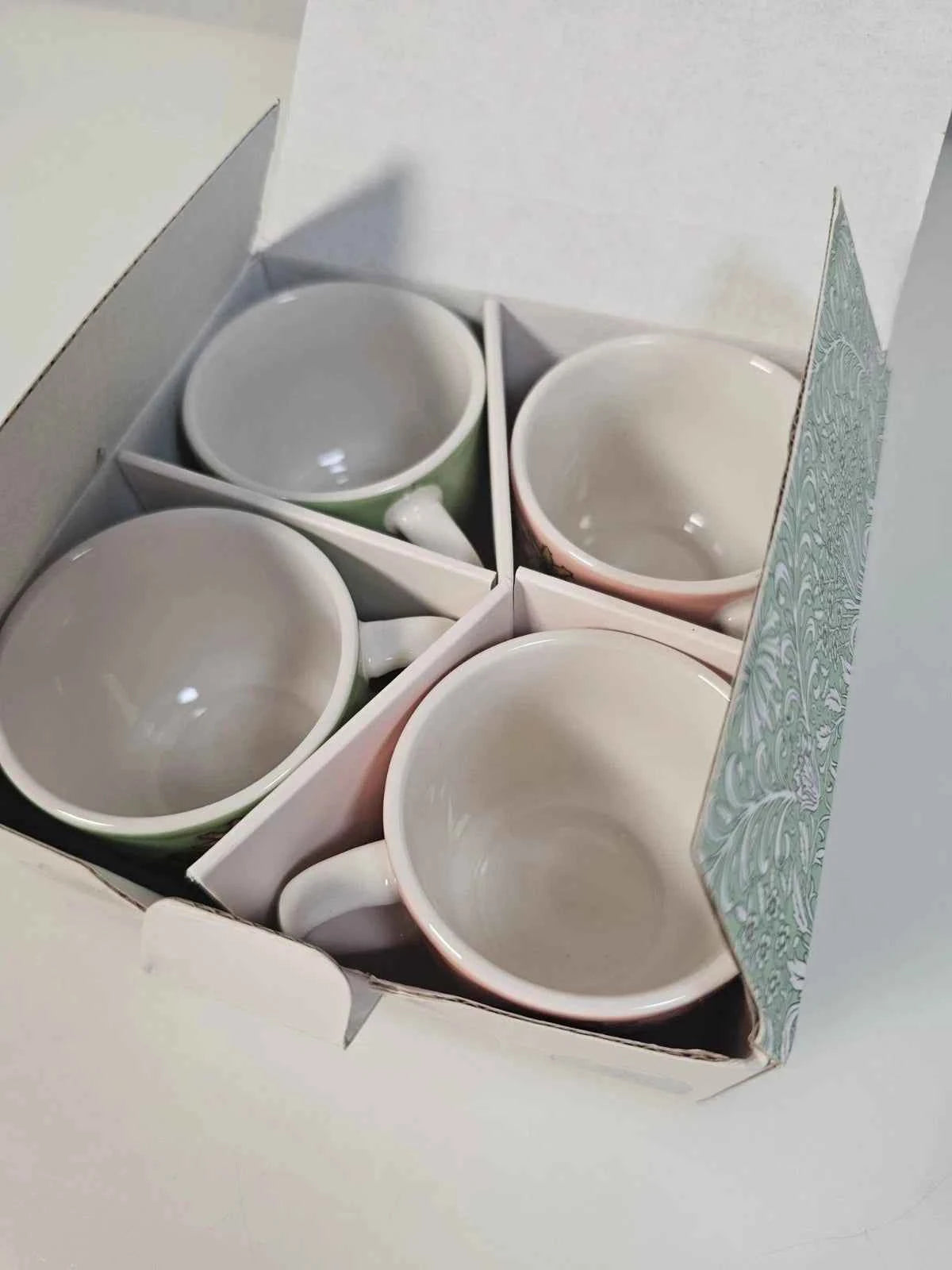 New William Morris Espresso Cups Fine China Set Of 4 Floral 100ml Each