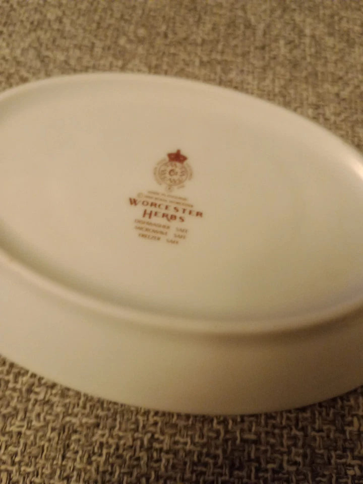 Royal Worcester Herbs, Gravy Boat Jug & Stand