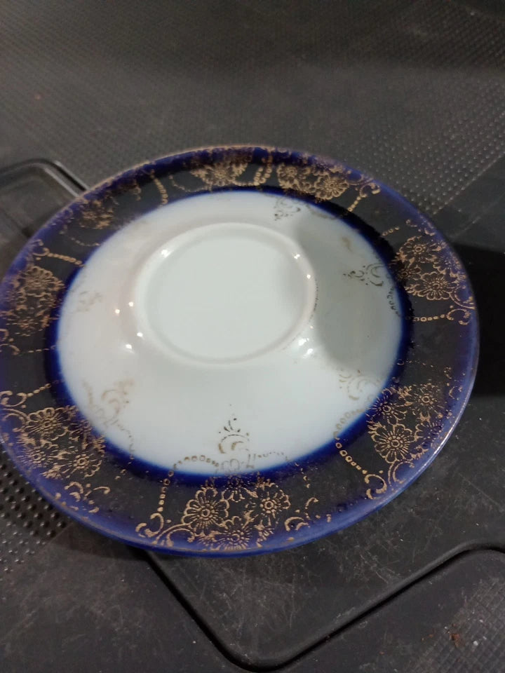 RARE Footed Tea cup / Eggcup & Saucer With Picture Of Marine Drive Falmouth