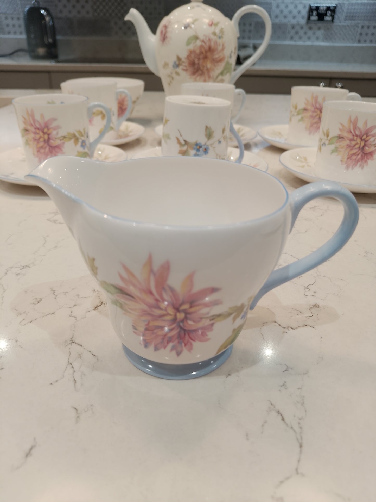 Shelley Chrysanthemum 2377 Rare Coffee Set in Excellent Condition - Helsby Vintage